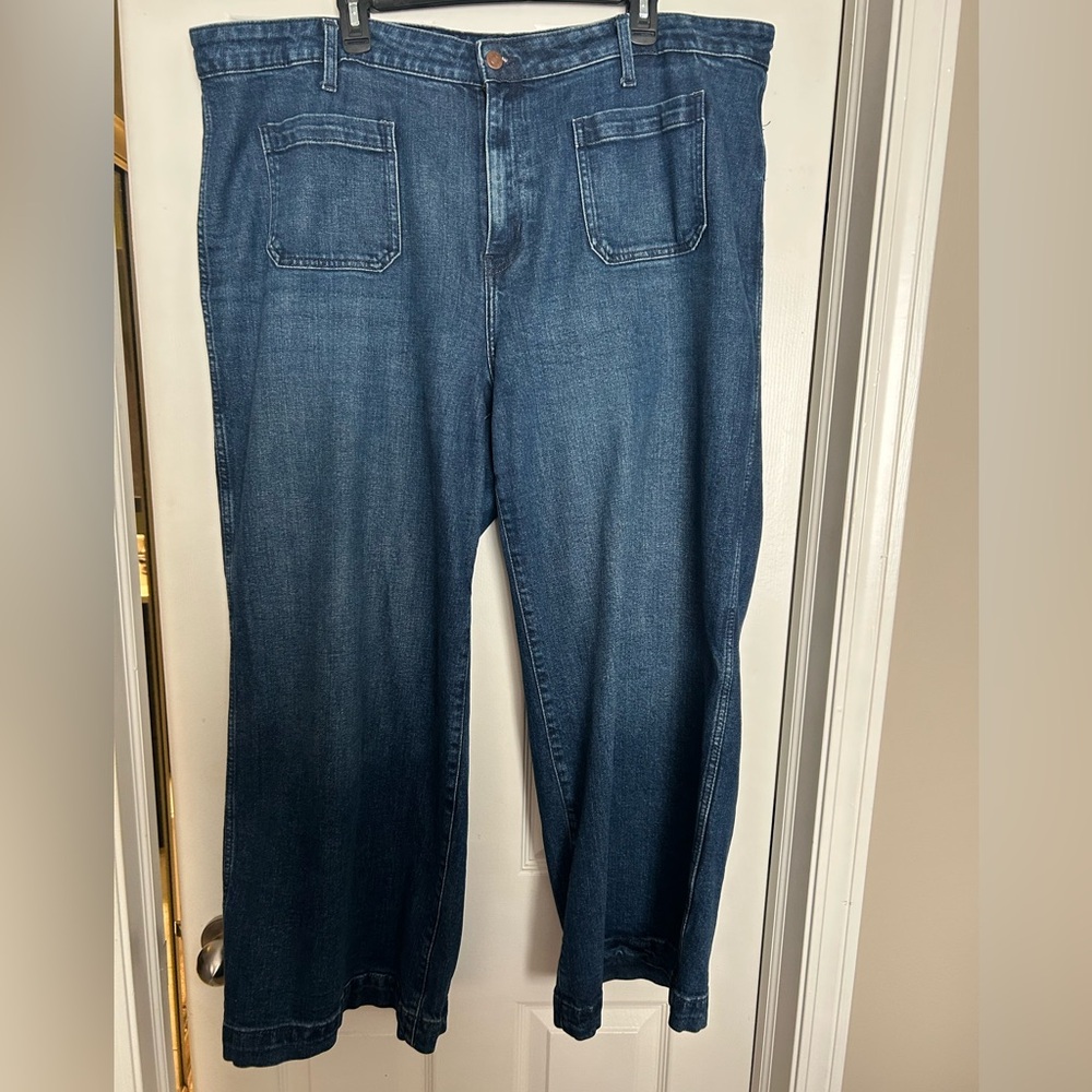 Old Navy Size 22 Dark Blue Wide Leg Jeans